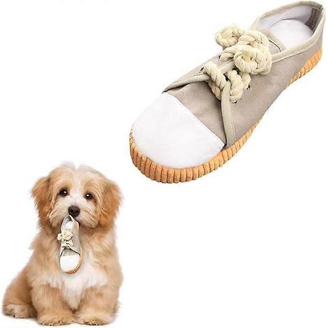 Jouet à mâcher pour chien - résistant - jouet interactif - jouet couineur - lavable en machine - gris (1/5)