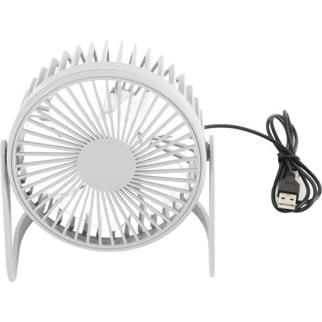 Petit ventilateur de bureau USB, moteur silencieux, grande vitesse, mini ventilateur de table, blanc (1/5)