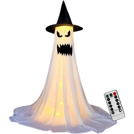 Fantôme d'extérieur pour Halloween Décoration extérieure Lumineuse – Accessoire de scène d'horreur pour propriétaires de Maison, planificateurs d'événements, et Parents (1/5)