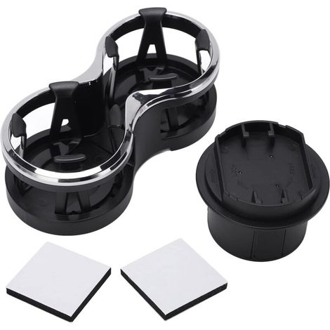 Bardusch-Porte-gobelet 2-en-1 voiture avec rallonge + cendrier intégré – support universel noir canette/bouteille (1/5)