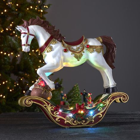 LED-Weihnachtszene "Swing", Schaukelpferd, bunt (1/3)