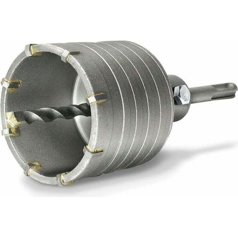 Scie à Cloche Trépan Couronne Carotteuse à Sec Ø 68mm + Adaptateur SDS Plus 110 mm + Foret de Centrage 8x110mm