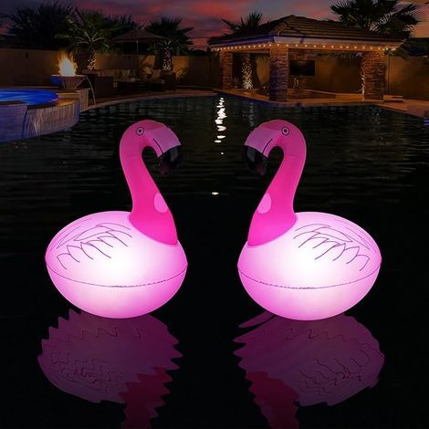 (2er-Pack) Schwimmende Poollichter, IP68 wasserdichte Solar-Gartenlichter, aufblasbare Solarlichter für den Außenbereich mit automatischem Schalter für Pool, Strand, Innenhof, Terrasse