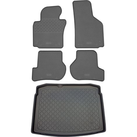Set di tappetini in gomma per auto e tappetino per bagagliaio per Volkswagen Golf VI 5K Comfortline Hatchback (3/5 porte) dal 09.2008 al 09.2012. (1/5)