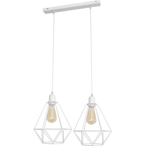 Helam KARO Plafonnier Barre Droite Blanc 50cm