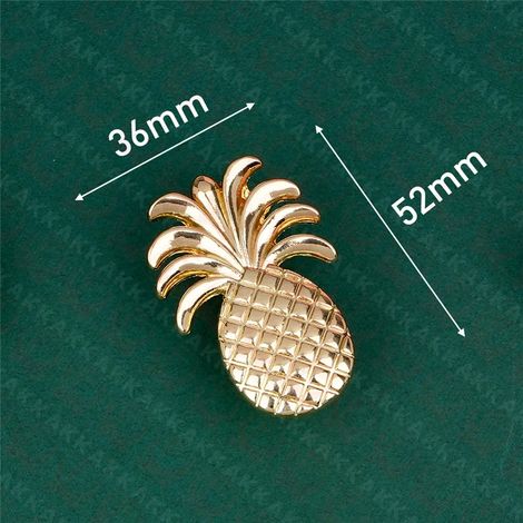 (Ensemble de 4 pièces) Poignées de meubles en forme de plantes et d'animaux, boutons de tiroir en laiton et accessoires de quincaillerie.