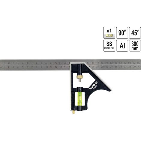 Winkel of Kombination of 300 mm Winkelmesser mit Winkel of anschlag Zählerskala Winkel of Genauigkeit (1/4)