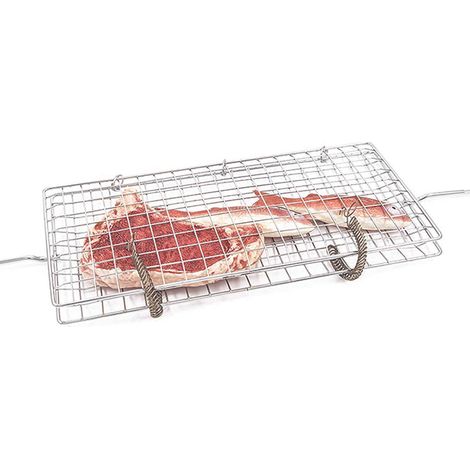 GRATICOLA GIREVOLE MEDIA IN ACCIAIO CROMATO  cm.70x47x22 kg.0,8