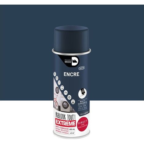 Peinture aérosol relook tout extreme MAISON DECO encre satiné 0.400 L (1/3)