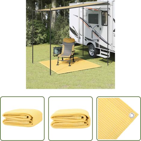 Tapis extérieur - Tapis de tente 200x200 cm Beige (1/5)