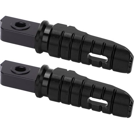 Lot de 2 repose-pieds avant pour moto, en alliage d'aluminium T6063, antidérapants et antirouille, compatibles avec Aprilia GPR125 et APR150 (noir). (1/5)