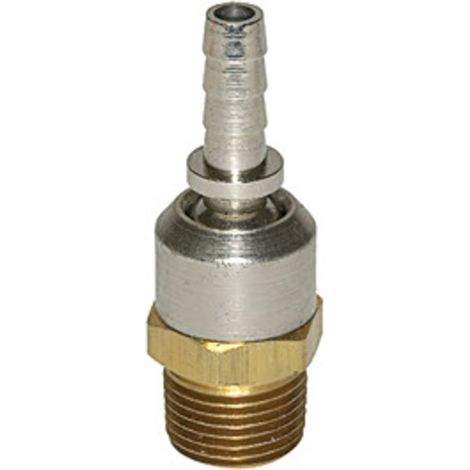 Riegler Schlauchtülle, Stahl vernickelt, drehbar, R 3/8 AG, LW 9 (1/2)