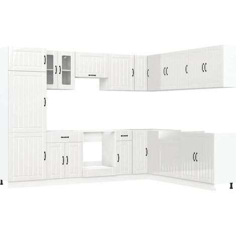 Set Mobili da Cucina 14 pz Lucca Bianchi Lucido in Truciolato vidaXL (1/5)