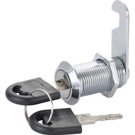 4pcs Cam Lock Cylinder 25mm Mailbox Drawer Cupboard Lock - Silver Zinc Alloy Cam Lock (1/5)