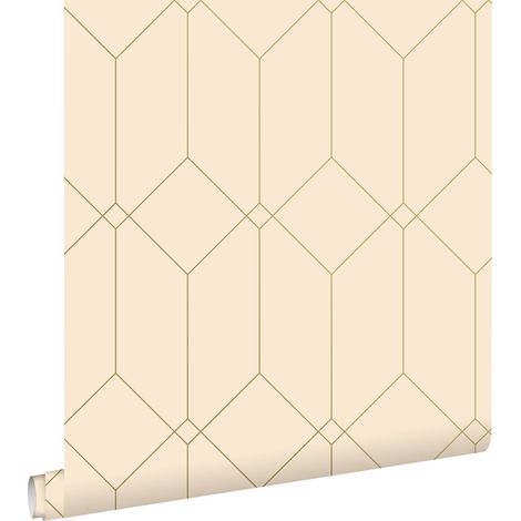 papier peint art déco or et beige  - ESTAhome (1/5)