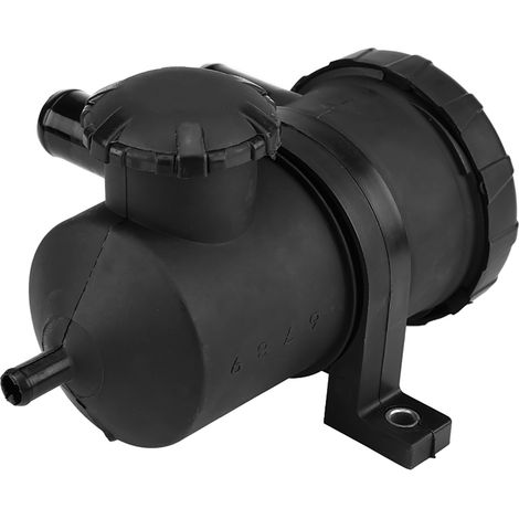 3931030955 Séparateur huile-air universel réservoir récupération huile filtre inox pour ventilation carter ABS acier 25mm noir argent 1 pièce (1/5)