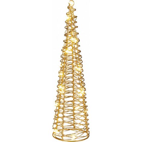 Ad Trend Albero di Natale Oro 30 LED H 60 Cm Luce calda (1/4)