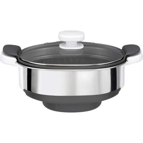 Moulinex XF384B Accessorio Vaporiera per Cuisine Companion, Contenitore Inox, Capacità 3,7 l (1/5)