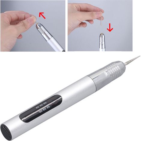 Mini meuleuse électrique rechargeable réglable, petite polisseuse à ongles électrique alimentée par batterie au lithium, stylo à graver électrique, stylo à polir, stylo à lettrage, machine à meuler (1/5)