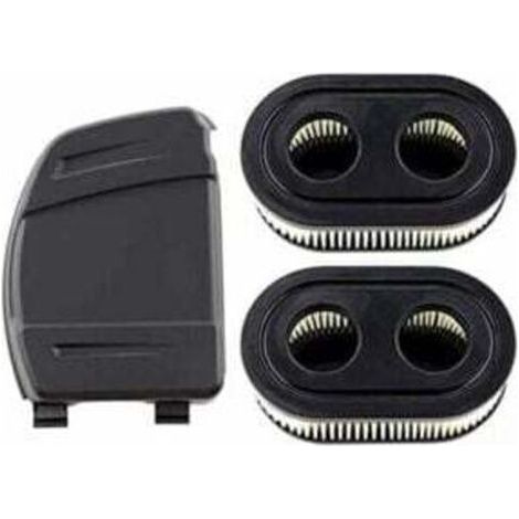 Satz mit 2 Luftfiltern mit Abdeckung für Briggs & Stratton 550E, 575EX, 575IS, 625EXI, 650EXI, 675EXI, 675IS Motoren, ersetzt die Teilenummern 594106, 798339, 798452, 593260. (1/4)