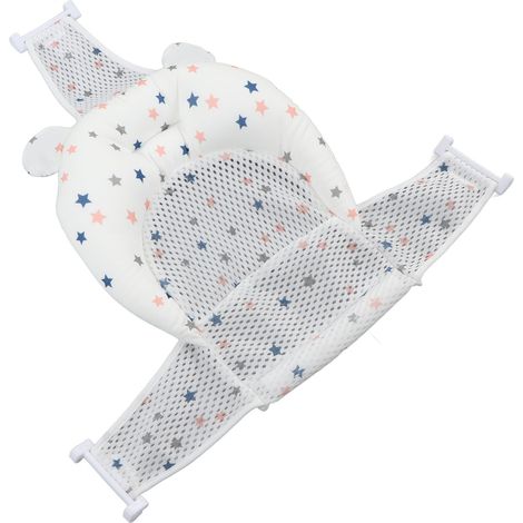 Coussin de siège de bain pour bébé, confortable, doux, en maille, réglable, pour la baignoire, type 3. (1/5)