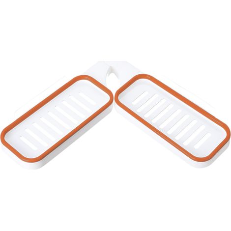 Etagère D'Angle - Support Mural Sans Perçage - Pour Salle De Bains Et Cuisine - Réglable En Hauteur - 1 Pièce (1/2)