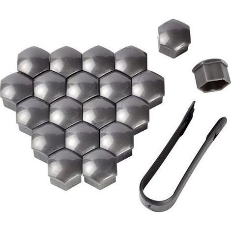 Couvercles d'écrous hexagonaux en plastique 19 mm – Lot de 20 avec outil de démontage – Protection anti-corrosion pour boulons et vis (1/5)