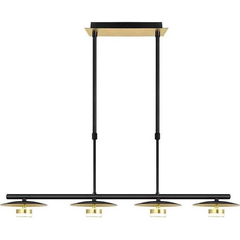 lampada cape town 4l 24w 4000k nero/oro regx85x15 cm 1920 lm (1/5)