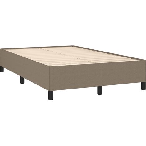 vidaXL Cadre de lit sans matelas taupe 120x190 cm tissu