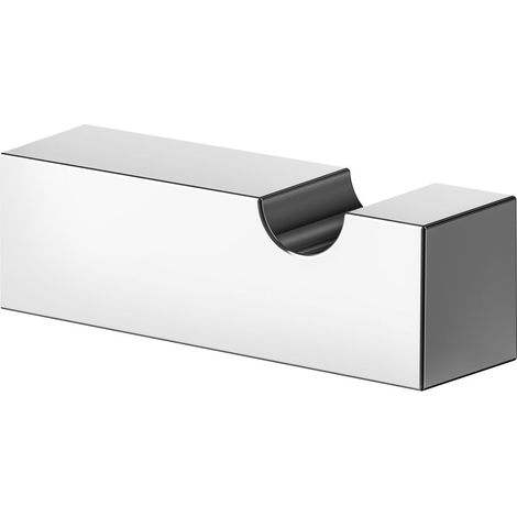 KEUCO Handtuch-Haken aus Metall, hochglanz-verchromt, für Badezimmer und Gäste-Toilette, moderner Wand-Haken für Handtücher und Bademäntel, Edition 90 Square (1/5)