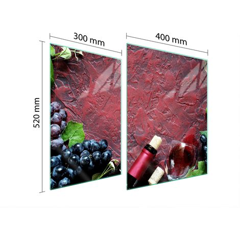 GLASSCHUTZPLATTE FÜR HERD 70x52 WEIN (1/5)