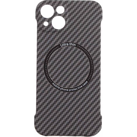 Coque de téléphone sans cadre magnétique recharge sans fil ultra légère protection bordurée noire pour iPhone 13 (1/5)