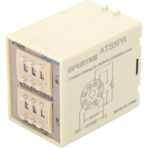 Relais temporisé numérique ATS5PR avec réglage flexible, temporisation, module relais temporisé (AC110/220V)