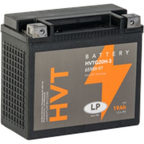 BATTERIA AL GEL LANDPORT HVTG20H-3 (MH HVTG20H-3) 12V 19AH 176X87X153 PESANTE V-TWIN SENZA MANUTENZIONE - A FONDO (CORRENTE DI AVVIAMENTO AUMENTATA 290AH) (4) - SOSTITUISCE GHD20HLBS L (GHD20H3 L, MG