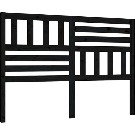 Maison Exclusive - Kopfteil Schwarz 146x4x100 cm Massivholz Kiefe