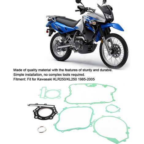 Motordichtungssatz kompatibel mit Kawasaki KLR250 KL250 1985-2005 US e3 W08 (1/5)