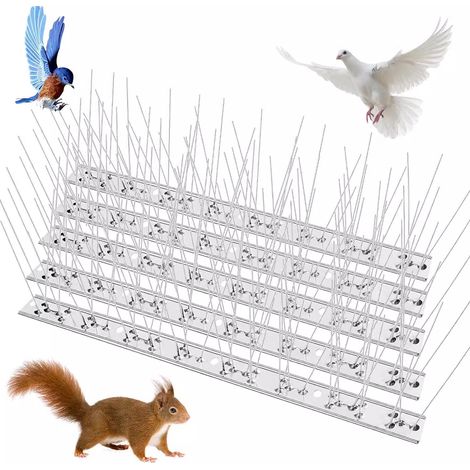Pic anti pigeon inox 3.3 m lot 10 pour balcon toit gouttière protection oiseaux chats durable