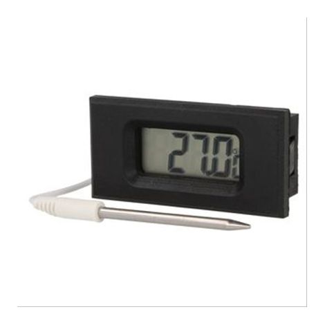 Thermomètre digital LCD à piles, Ø44,5x25mm, sonde 3m