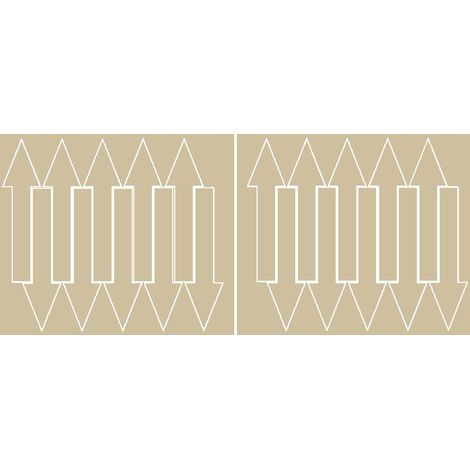 Adesivi a forma di freccia 15x4 cm, 20 pezzi, beige opaco