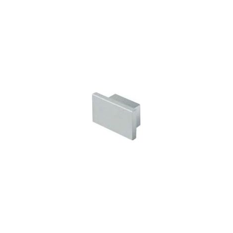 Bouton métal - Décor : Inox brossé - Entraxe : 16 mm - Largeur : 27 mm - Longueur : 44 mm - Matériau : Zamac - FOSUN