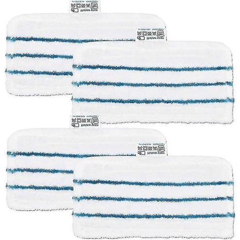 AURA Lot de 4 lingettes de rechange lavables pour balai vapeur Black & Decker FSM1600, 1610, 1620 et 1630 (1/5)
