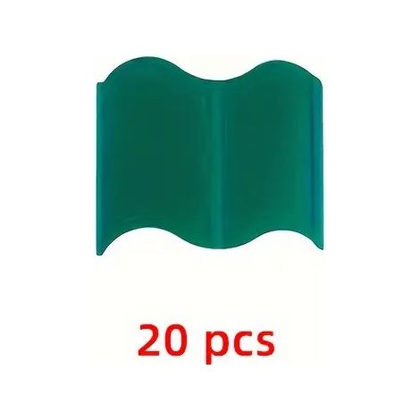 Bordure de jardin PP pour pelouse parterres, plaque de protection plantes, délimitation massifs et allées — Composition : 15 × 14 cm, Couleur : vert (1/5)