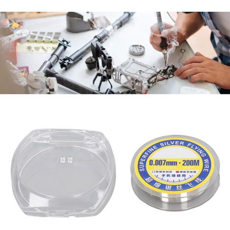 Ultrafeiner 0,007 mm Silberdraht, Elektronikreparaturdraht, industrielle Elektronikreparatur. (1/5)