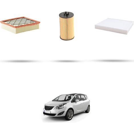 Kit tagliando 3 filtri compatibile con Opel Meriva B 1.4 74kw dal 2010 (1/4)