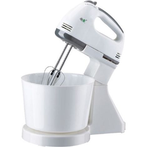 TrAdE Shop Traesio - Sbattitore Elettrico Con Ciotola Fissa 2 Litri Mixer 200w 4 Fruste 7 Velocita' -