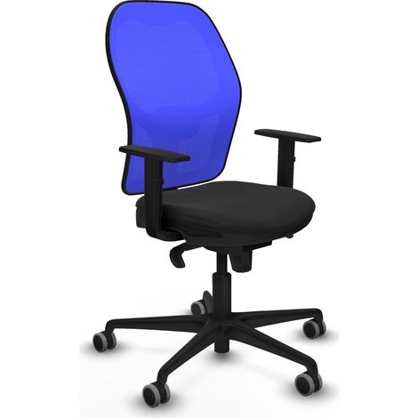 Jorquera sincro malla azul similpiel negro brazos 1D base nailon  ruedas 65mm engomada