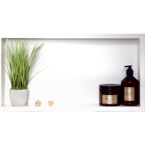 Wall-BOX ONE Weiß – Einzelnes weißes Regal 60 x 30 x 10 cm (1/4)