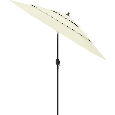 Maison Exclusive - Sonnenschirm mit Aluminium-Mast 3-lagig Sandfa