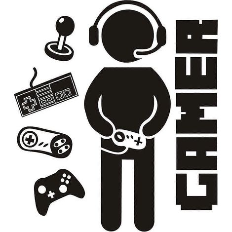 Gamer-Wandtattoos für Jungenzimmer – Wandaufkleber für die Wanddekoration