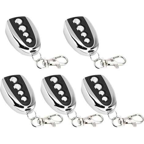 Lot de 5/10 ouvre-porte de garage électrique à télécommande, 433 MHz pour clonage de portail, de garage, de clonage électrique universel (5 pièces) (1/5)